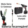 Motoserra Portátil Bateria Extensor + Lava Jato Bateria - 5