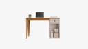 Ver imagem 3 de Mesa de Estudo Helo com Porta e Gaveta:cinamomo / Off