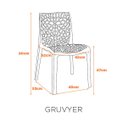 Ver imagem 2 de Kit 4 Cadeiras Modernas com Encosto Vazado Gruyver Fratini