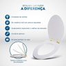 Assento Sanitário Soft Close Absolute Branco para Vaso Ideal Standard com Ferragem Dourada - 5