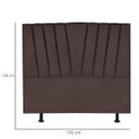 Ver imagem 3 de Cabeceira Estofada Cama Box King 195 Cm Malu Corino:marrom