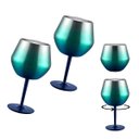 Ver imagem 3 de Taça Copo Termico 2 em 1 Inox Kit 2 Uni Drink Vinho Bebida Coquetel Praia Piscina Resistente Lazer m