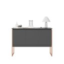 Ver imagem 1 de Buffet Cadiz Industrial 3 Portas MDP 120cm Preto Cobre Casah