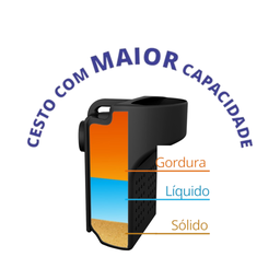 Cesto para Super Caixa de Gordura Cor Preto Durín - 2