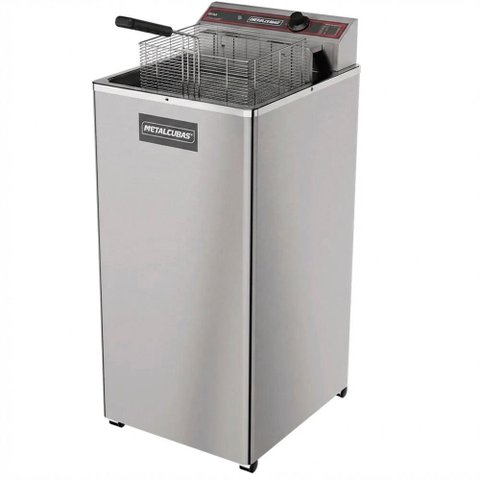 Fritadeira Elétrica Água e Óleo Metalcubas 18 Litros 1 Cesto Grande 220V