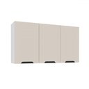 Ver imagem 1 de Armário Aéreo Cozinha 120 Cm Meena 3 Portas Branco/creme - Politorno