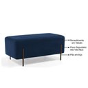 Ver imagem 4 de Puff Decorativo 90cm Base Aço Status B-304 Azul Marinho