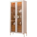 Ver imagem 1 de Cristaleira para Sala de Jantar Bar Adega 02 Portas Tarsila D05 Off White Freijó- Lyam