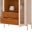 Ver imagem 6 de Cristaleira para Sala de Jantar Bar Adega 02 Portas Tarsila D05 Off White Freijó- Lyam