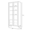 Ver imagem 4 de Cristaleira para Sala de Jantar Bar Adega 02 Portas Tarsila D05 Off White Freijó- Lyam