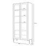 Cristaleira para Sala de Jantar Bar Adega 02 Portas Tarsila D05 Off White Freijó- Lyam - 4