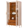 Cristaleira para Sala de Jantar Bar Adega 02 Portas Tarsila D05 Off White Freijó- Lyam - 5