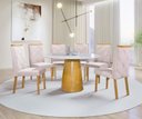 Ver imagem 1 de Sala de Jantar Redonda com 6 Cadeiras 1,30m - Assunção - Art Salas