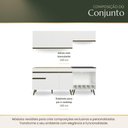 Ver imagem 2 de Cozinha Completa Compacta Florença 6 Portas 1 Gaveta MDP 190cm Branca Multimóveis