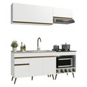 Ver imagem 7 de Cozinha Completa Compacta Florença 6 Portas 1 Gaveta MDP 190cm Branca Multimóveis