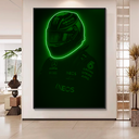 Ver imagem 2 de Quadro Decorativo Piloto Neon Verde