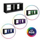 Ver imagem 4 de Rack com Led 02 Prateleiras em Vidro 136cm Preto Proddy