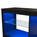 Ver imagem 5 de Rack com Led 02 Prateleiras em Vidro 136cm Preto Proddy