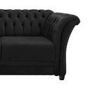 Ver imagem 5 de Sofá Recamier Divã Chesterfield 175cm Sofia Suede Preto Capitonê- Mabe Magazine