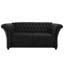 Ver imagem 2 de Sofá Recamier Divã Chesterfield 175cm Sofia Suede Preto Capitonê- Mabe Magazine
