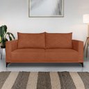 Ver imagem 1 de Sofa Nori 2 Lugares Pes de Ferro 160cm Linho Boucle 3303 Ezz