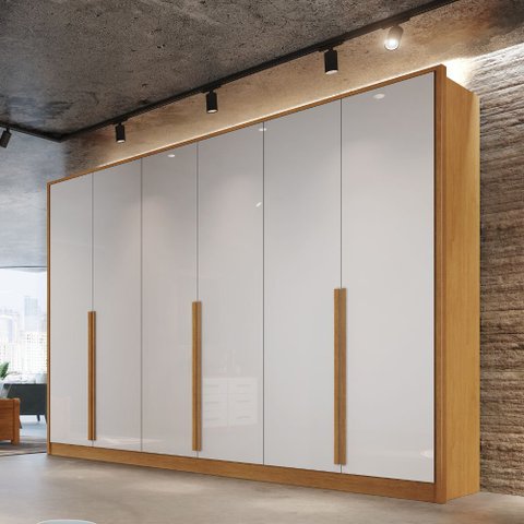 Guarda Roupa Casal 6 Portas Ibiza Bianchi Móveis: Nature/off