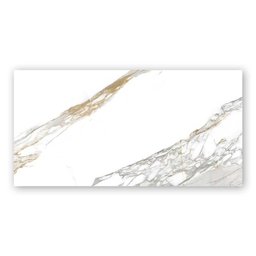 Porcelanato Polido Calacata Oro Lux 60x120cm Branco - 1