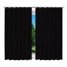 Cortina Blackout Preto com Ilhós 280 X 250 Cm - 6