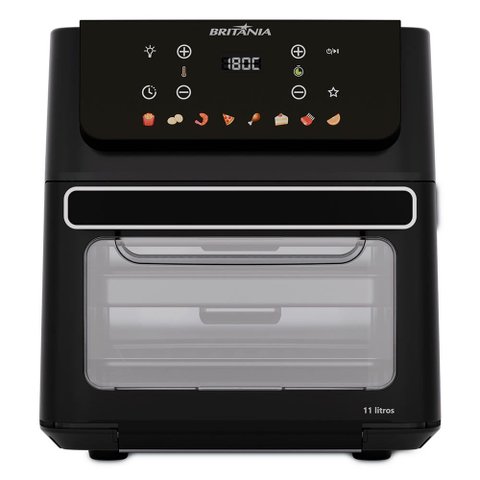 Air Fryer Britânia 11l 8 Funções 1800w Baf11a Preta 220v
