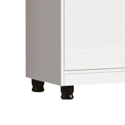 Armário Multiuso 2 Portas Alfa Fenix cor: Branco - 4