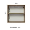 Ver mais imagens de Armário Aéreo 70 Cm 2 Portas Rustic/branco Glamy Madesa Rustic/branco