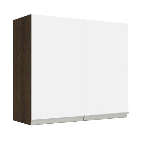 Armário Aéreo 70 Cm 2 Portas Rustic/branco Glamy Madesa Rustic/branco