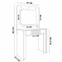 Ver imagem 7 de Penteadeira Camarim com LED e Espelho 1 Gaveta Ripada 90cm Blush B02 Branco - Lyam Decor