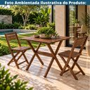 Ver imagem 6 de Mesa Dobrável Ipanema Mestra Móveis 70 cm (Largura) Madeira Maciça Nogueira 74 cm (Altura)