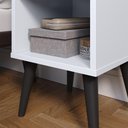 Ver imagem 5 de Mesa Cabeceira Charme Nicho Prateleira Mesinha Lateral Cama Decoração Retrô Quarto Pequeno - Rpm