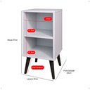 Ver imagem 6 de Mesa Cabeceira Charme Nicho Prateleira Mesinha Lateral Cama Decoração Retrô Quarto Pequeno - Rpm