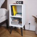 Ver imagem 3 de Mesa Cabeceira Charme Nicho Prateleira Mesinha Lateral Cama Decoração Retrô Quarto Pequeno - Rpm