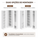 Ver imagem 6 de Guarda Roupa de Canto Obliquo 3 Portas Reflecta MDF Altezza Belmax:Branco