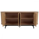 Ver imagem 3 de Balcão Buffet Premium 100% Mdf 4 Portas 1 Prateleira Freijó/preto - Panorama Móveis