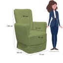 Ver imagem 6 de Poltrona de Amamentação Balanço Ellen com Puff Boucle Verde - Lg Decor Baby