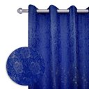 Ver imagem 2 de Cortina Jacquard Sala Quarto e Escritório P/ Varão 2 metros Cor:Azul