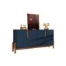 Conjunto Buffet 170 e Cristaleira Jayce Azul Cobalto Cedro - 8
