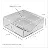 PORTA GUARDANAPOS ACRÍLICO TRANSPARENTE 5MM CENTAURI MOD P Centauri Acrílicos PG-P - 5