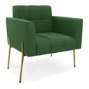 Ver mais imagens de Sofá Namoradeira e Poltrona Pé de Ferro Dourado Elisa Suede D03 - D'Rossi Cor Verde