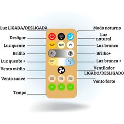 Luminária Ventilador de Teto Luz Led Quarto Sala Iluminação - 5