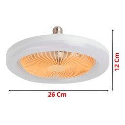 Luminária Ventilador de Teto Luz Led Quarto Sala Iluminação - 4