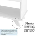 Ver mais imagens de Escrivaninha Retrô em L Mesa Escritório e Home Office com e Gold 2 Gavetas 5 Nichos 145cm Branco Art