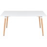 KIT - Mesa de jantar retangular Eames 80 x 160 cm branco + 6 cadeiras Eiffel DSW Verde escuro - 3
