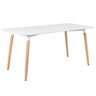 KIT - Mesa de jantar retangular Eames 80 x 160 cm branco + 6 cadeiras Eiffel DSW Verde escuro - 2