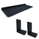 Ver imagem 2 de 2 Aparadores para Livros Suporte Separador Bibliocanto Preto + Prateleira Suspensa Multiuso 60cm